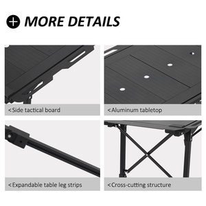 Mesa Táctica Portátil Plegable para Exteriores, Altura Ajustable, Ultraligera, para Camping, Picnic, Barbacoa, Mesa Plegable IGT - Product Image 4