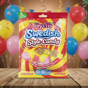 Mélange de bonbons suédois sucrés et acidulés Hyttis, bonbons suédois sans gluten, gommes - Product Image 1