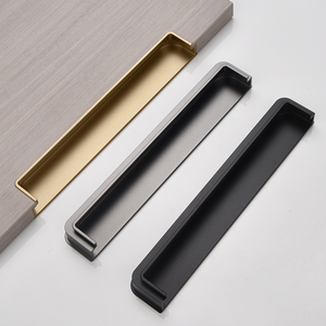 Recessed Hidden Drawer Pulls Aluminum Inset Concealed Cabinet Handles for Wardrobe Cupboard Shoe Cabinet - Product Image 6