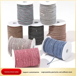 Grosir warna AB 4 baris 6 baris berlian imitasi tali penuh berlian untuk aksesoris rambut topi tas dekoratif - Product Image 3