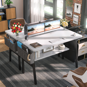 Bàn chơi game hiện đại với giá sách MDF Bàn máy tính với các tính năng thiết thực - Product Image 3