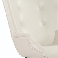 Chaise d'appoint arrière en cuir PU de haute qualité avec pouf pour la maison salon salle à manger en plein air chambre hôtel loisirs école utilisation