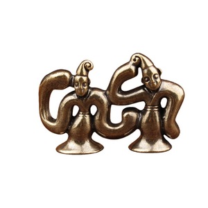 Figuras Decorativas de Latón, 4 Piezas, Estilo Chino, Adorno de Mesa, Pequeñas Figuras Felices - Product Image 5