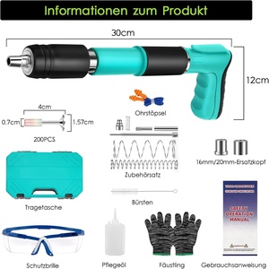 Mini Nail Gun Silencer Nail Gun Foreign Trade Staple Gun Strong Nagler Strong Ceiling Tool One Piece <b>Dropshipping</b> - Product Image 3