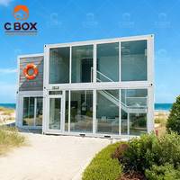 Villa modulaire préfabriquée de luxe Cbox pour unités de vie extérieures résistantes au vent, bureaux, résidences, maison conteneur en kit