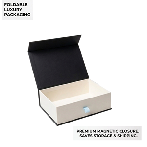 Scatole Regalo Magnetiche di Lusso Nere 160x200x80mm per Ramadan, Personalizzabili con Logo e Fiocco, Confezioni A4 Magnetiche per Profumi e Smartphone - Product Image 2
