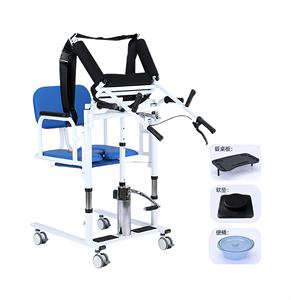 Vente en gros Fauteuil roulant manuel de réadaptation Toilette mobile Chaise de toilette Transfert de patient infirmier Chaise de bain élévatrice pour personnes âgées - Product Image 4