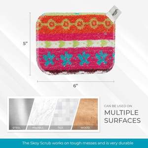 Depurador de platos reutilizable de algodón sin rasguños para cocina y limpieza del hogar Almohadilla de fregado segura para lavavajillas respetuosa con el planeta - Product Image 4