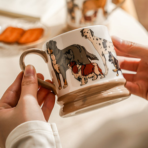 Dog Lover <b>Ceramic</b> <b>Mug</b> Single Cup With Handle Dog Pattern Gift For Pet Enthusiasts - Product Image 4