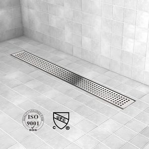 Drain de sol linéaire en acier inoxydable de style américain, placage multicolore, grande capacité, pour hôtel, maison, salle de bain - Product Image 2