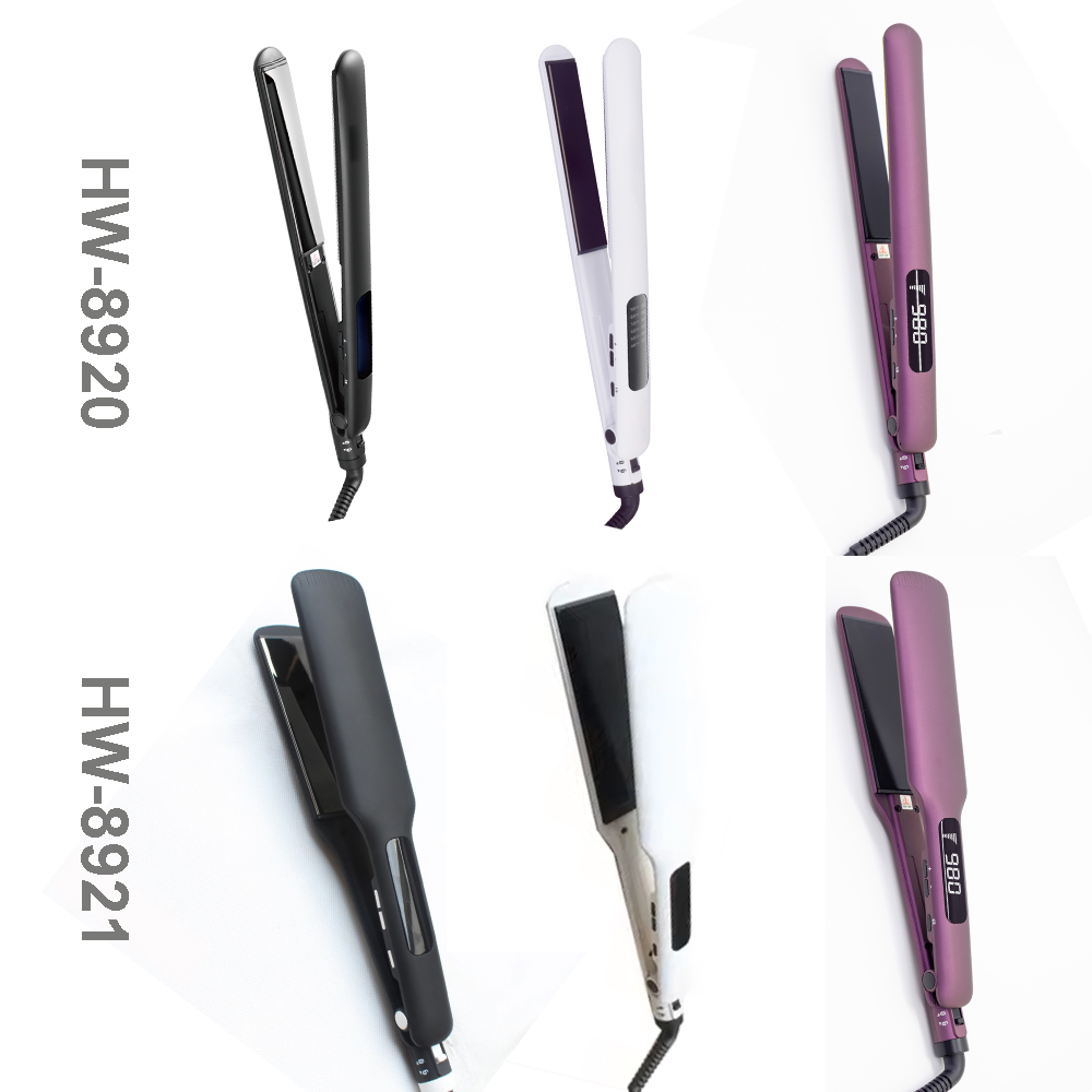 Hairwins Women's Travel-Friendly Electric Hair Straightener Custom Logo LCD Display Titanium Plate Hair Care Styling Appliance