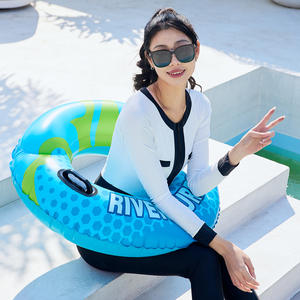 Anillo de natación inflable para adultos, bolsas de aire dobles gruesas, antideslizante, para piscina, parque acuático, unisex, 90cm de diámetro exterior - Product Image 2