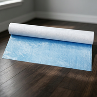 Protection de sol pour peintre en tissu non tissé recyclé résistant à l'usure avec film PE respirant et imperméable en rouleau pour la construction et la rénovation