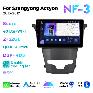 Navifly NF mới nhất Android đài phát thanh xe ô tô chơi tự động GPS cho Ssangyong actyon 2013-2017support AV đầu ra Android tự động - Product Image 4