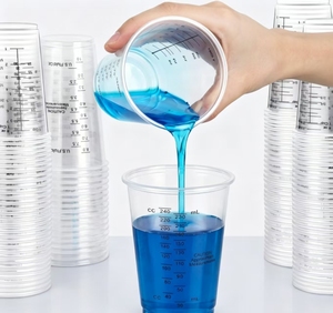 Factory Wholesale 240ml Double Scale Plastic <b>Measuring</b> <b>Cups</b> Disposable Graduated Mixing <b>Cups</b> for Epoxy ResinPaintingDIY Crafts - Product Image 3