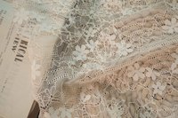 Vente directe d'usine broderie légèrement Transparent couleur abricot robe tissu décoratif pour robe de mariée pour femmes tissu