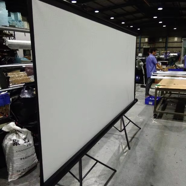 150 Inch Portable Tripod Projection Screen With Double Stand High Quality Indoor Home HD 4K Matt White Outdoor Projector Screen