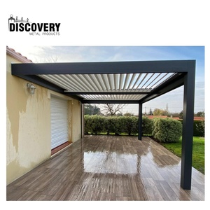 Precio barato persiana de techo Gazebos personalizado automático de Metal pérgola 6x4m al aire libre residencia de aluminio jardín pérgola - Product Image 5
