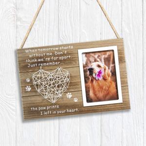 Cornice portafoto commemorativa per <span class=keywords><strong>animali</strong></span> domestici, realizzata a mano con tecnica string art, in legno, per cani e gatti, regalo di commovimento per la perdita di un animale. - Product Image 4
