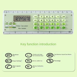 रचनात्मक कार्टून शासक कैलकुलेटर प्लास्टिक 25 सेमी मिनी इलेक्ट्रॉनिक प्राथमिक स्कूल क्रॉस-बॉर्डर उपहार की आपूर्ति - Product Image 3