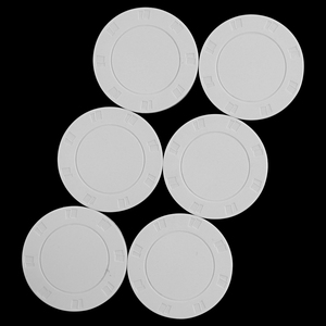 Factory Wholesale 39mm White <strong>Poker</strong> <strong>Chips</strong> <strong>Ceramic</strong> Card Mold High Quality <strong>Blank</strong> Engraved <strong>Chip</strong> Can Add Any logo for Casino Game