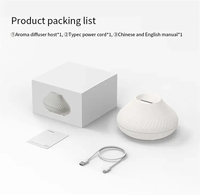 Humidificateur d'air portable USB 130ml avec lampe à huile essentielle couleur flamme diffuseur d'arôme volcanique
