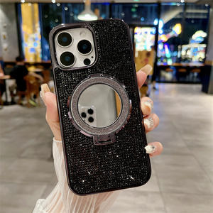 Custodia per telefono cellulare con specchio di strass antiurto alla moda per iPhone 11 pro max 12 pro xsmax per <span class=keywords><strong>Samsung</strong></span> <span class=keywords><strong>Galaxy</strong></span> <span class=keywords><strong>A70</strong></span> - Product Image 6