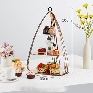 Toptan özel avrupa paslanmaz çelik üç katmanlı tatlı raf High-End levha <span class=keywords><strong>Metal</strong></span> kesme parçaları restoran öğleden sonra çay için - Product Image 6