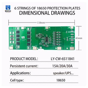 Placa de protección electrónica integrada <span class=keywords><strong>BMS</strong></span> <span class=keywords><strong>6S</strong></span> 10A 15A 20A <span class=keywords><strong>30A</strong></span> 22,2 V Proveedor al por mayor de productos PCBA para dispositivos electrónicos - Product Image 5