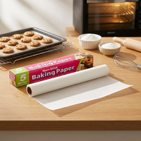 Rouleau de papier cuisson double face antiadhésif en silicone de qualité alimentaire pour barbecue, sandwichs et cuisson du pain