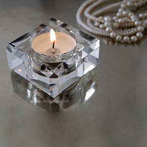 <span class=keywords><strong>Mini</strong></span> <span class=keywords><strong>bougeoir</strong></span> en <span class=keywords><strong>verre</strong></span> de cristal carré pour la décoration de la maison pour les dîners de Noël et aux chandelles - Product Image 2