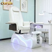 Chaise de pédicure design moderne à LED colorées, base lumineuse, spa pour les pieds de luxe, bain à remous réglable, pour salon de manucure professionnel – Meilleures ventes