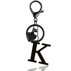 Stile europeo americano nuovo 26 alfabeto portachiavi a forma di cuore in acciaio inossidabile ciondolo Versatile <span class=keywords><strong>chiave</strong></span> decorazione personalizzata - Product Image 1