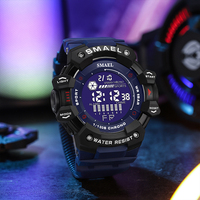Montre-bracelet numérique pour homme SMAEL 8050 Sport, résistante à l'eau 50 bars, lumineuse, avec alarme et chronomètre, livraison directe d'usine