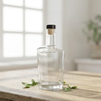 Nouveau Design 2026 – Bouteille en Verre Extra Flint 500ML 750ML pour Liqueurs, Whisky, Rhum, Gin, Vodka, Tequila – Idéale pour les Bars