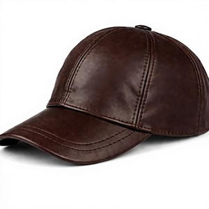 Genuine Leather Baseball <b>Cap</b> Minimalist Beige Dad <b>Hat</b> Blank 6 Panel Unstructured Leather <b>Cap</b> Factory Direct - Product Image 1