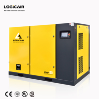 Compresseur d'air électrique à vis bi-étagé LOGICAIR VFD 75 kW 100 CV à faible bruit pour découpe laser