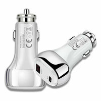 Chargeur de voiture 38W PD QC3.0 pour 12 Pro Max Mini 11 XR XS Charge rapide rapide Type C USB C pour Xiaomi Oneplus HTC