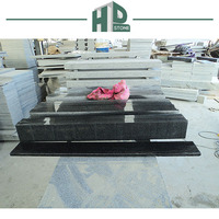 Granite G684 économique, échantillon à faible MOQ (1 pièce), pierre de basalte noire antidérapante, granit noir pour projets de marches d'escalier scolaires