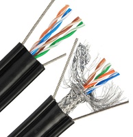 Fuente de fábrica Cat5/Cat6 + Cable de alimentación Cable elevador Soporte de acero Cable plano Ascensor Cable de viaje