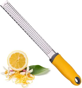 Lemon Zester, Dụng Cụ Bào Phô Mai Nhà Bếp Bằng Thép Không Gỉ, Vỏ Bảo Vệ Và Bàn Chải Làm Sạch, Máy Rửa Chén An Toàn