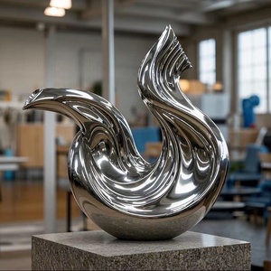 Tùy Chỉnh Kim Loại Nghệ Thuật Trừu Tượng Bức Tượng Điêu Khắc Cho Ngoài Trời Vườn Trang Trí Nội Thất Đánh Bóng Bức Tượng - Product Image 4