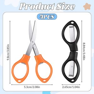 กรรไกรพกพาอเนกประสงค์สแตนเลสขนาดเล็ก พับได้ พร้อมพวงกุญแจ - Product Image 2