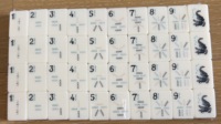 Jeu de Mahjong américain en acrylique ivoire, 166 tuiles, design de luxe à couches, jeu de table neutre pour collectionneur avec étui