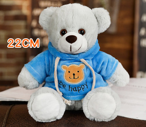 OEM produttore personalizzato peluche cappuccio <span class=keywords><strong>orsacchiotto</strong></span> t-shirt all'ingrosso giallo verde rosa rosso blu <span class=keywords><strong>viola</strong></span> blu <span class=keywords><strong>orsacchiotto</strong></span> con vestiti - Product Image 4