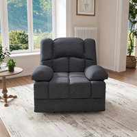 Fauteuil inclinable manuel moderne en tissu DOSER, un siège, structure en bois, rembourrage en éponge, pour salon, modèle DS9001-3