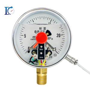 Manomètre de <span class=keywords><strong>pression</strong></span> d'<span class=keywords><strong>eau</strong></span> électrique à remplissage d'huile 100 mm 40 bars/psi, fabriqué en Chine, OEM - Product Image 1