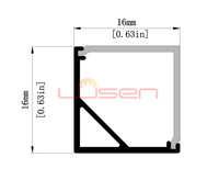 LS-053A de poinçonnage de coupe OEM personnalisé bande de profil LED extrudée en aluminium canal lumineux 6000 série bande d'angle en forme de V en forme de V