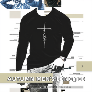 Nueva Camiseta de Manga Larga para Hombre, Estilo Casual, con Estampado Digital, de Secado Rápido y Transpirable, para Otoño - Product Image 2