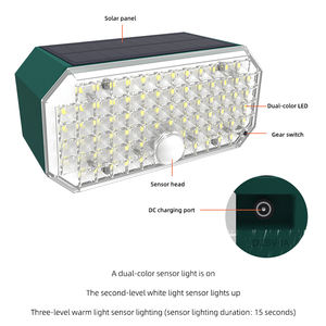 Waterproof <b>Solar</b> <b>Outdoor</b> <b>Garden</b> <b>Light</b> 76 LEDs Motion Sensor Warm White <b>Solar</b> <b>Light</b> Waterproof 10W 3.7V - Product Image 5